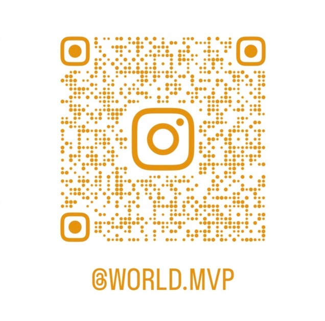 QR code orange menant au compte Instagram @WORLD.MVP